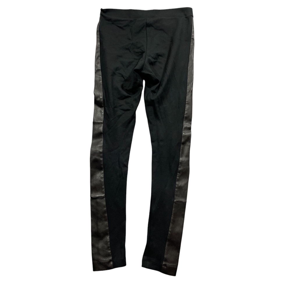 Alice & Olivia 6 Black Leggings Lambs Leather Sides Zipper Closure - Picture 7 of 7